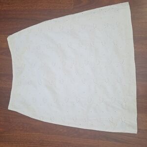 Brooks Brothers Cream A-Line Skirt